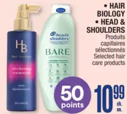 Jean Coutu HAIR BIOLOGY, HEAD & SHOULDERS Selected hair care products offer