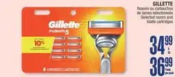 Jean Coutu GILLETTE Selected razors and blade cartridges offer