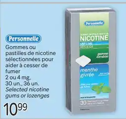 Brunet PERSONNELLE Gommes ou pastilles de nicotine sélectionnées pour aider à cesser de fumer offer