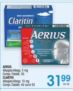 Uniprix AERIUS Allergies/Allergy, CLARITIN Allergies/Allergy offer