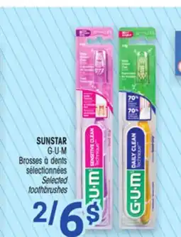 Uniprix SUNSTAR G·U·M Brosses à dents sélectionnées / Selected toothbrushes offer