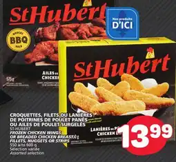 Marché Bonichoix ST-HUBERT FROZEN CHICKEN WINGS OR BREADED CHICKEN BREAST FILLETS, NUGGETS OR STRIPS offer