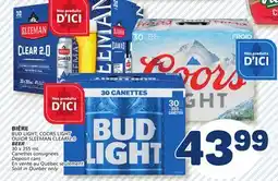 Marché Bonichoix BUD LIGHT, COORS LIGHT OR SLEEMAN CLEAR 2.0 BEER offer