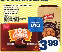 Marché Bonichoix VACHON (6 ou 12), HOSTESS (269 g) SARA LEE RONDEAU (300 g) COOKIES, MINI DONUTS, CAKES OR TARTS offer