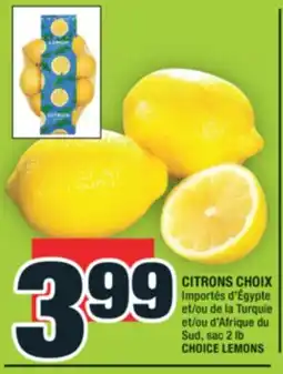 Super C CITRONS CHOIX | CHOICE LEMONS offer