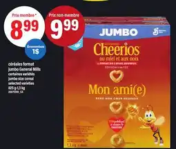 Maxi CÉRÉALES FORMAT JUMBO GENERAL MILLS | JUMBO SIZE CEREAL, 825 g-1,3 kg offer