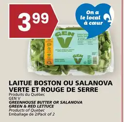 Rachelle-Bery Grocery GEN V GREENHOUSE BUTTER OR SALANOVA GREEN & RED LETTUCE offer