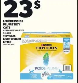 Provigo LITIÈRE POIDS PLUME TIDY CATS, 5,44 KG offer