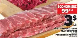 Provigo PORTION DE CÔTES DE FLANC DE PORC offer