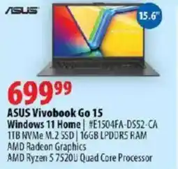 London Drugs ASUS Vivobook Go 15 Windows 11 Home offer