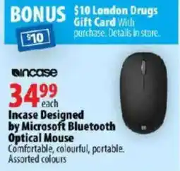 London Drugs Incase Designed by Microsoft Bluetooth Optical Mouse offer