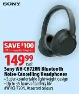 London Drugs Sony WH-CH720N Bluetooth Noise-Cancelling Headphones offer