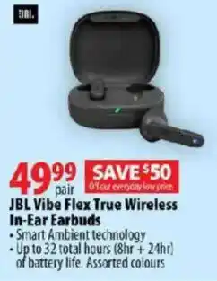 London Drugs JBL Vibe Flex True Wireless In-Ear Earbuds offer