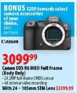 London Drugs Canon EOS R6 MKII Full Frame (Body Only) offer