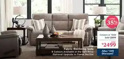 La Z Boy Jay Fabric Reclining Sofa offer