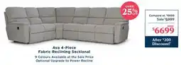 La Z Boy Ava 4-Piece Fabric Reclining Sectional offer