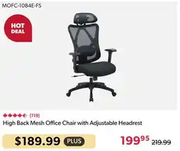 123Ink High Back Mesh Office Chair with Adjustable Headrest offer