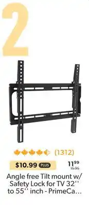 Shopper+ Angle free Tilt mount w/Safety Lock for TV 32'' to 55'' inch - PrimeCables offer