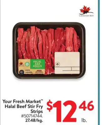 Walmart Your Fresh Market Halal Beef Stir Fry Strips offer