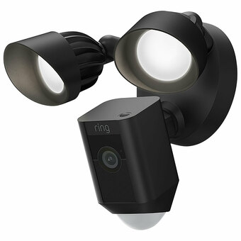 Best Buy Ring Floodlight Cam Wired Plus Outdoor 1080p HD IP Camera - Black offer