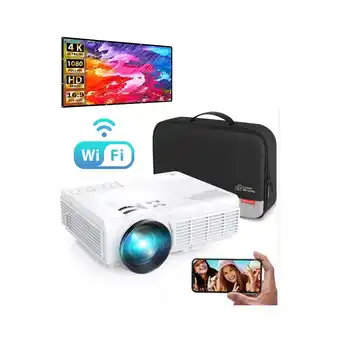 Best Buy Vankyo - Leisure 3 Pro Wi-Fi native 720P Mini Projector (1080p support) with 100'' wall mounted screen - White offer