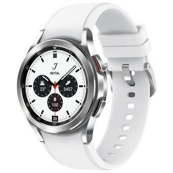 Best Buy Samsung Galaxy Watch4 Classic 42mm Smartwatch with Heart Rate Monitor - Silver offer