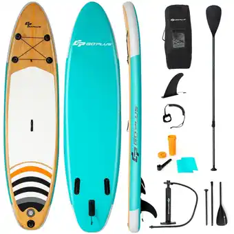 Best Buy Goplus 10' Inflatable Stand Up Paddle Board Surfboard W/Pump Aluminum Paddle offer