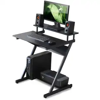 Best Buy FITUEYES Computer Desk Mobile Workstation with Monitor Shelf Study Writing Desk for Small Spaces, CD307001WB offer