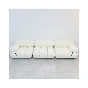 Best Buy JannahStudios "THE CAMILLE" Modular [Mario Bellini] Designer Inspired Camaleonda Sofa (3 - Seater) Cream offer