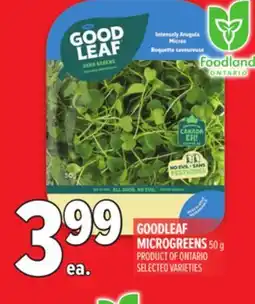 Metro GOODLEAF MICROGREENS offer