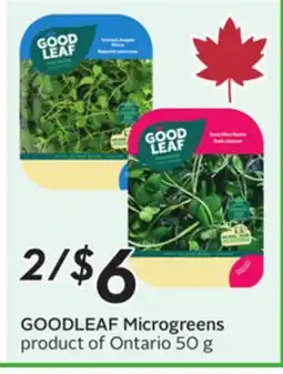 Sobeys GOODLEAF Microgreens offer