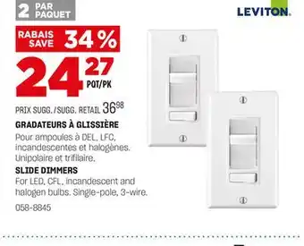 BMR GRADATEURS À GLISSIÈRE offer