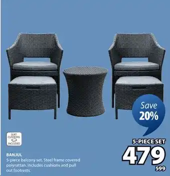 JYSK BANJUL 5-piece balcony set offer