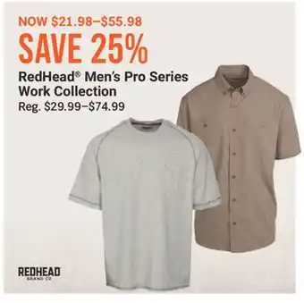 Cabela's RedHead Men's Pro Series Work Collection offer