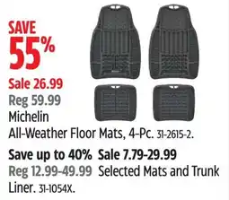 Canadian Tire Michelin All-Weather Floor Mats offer
