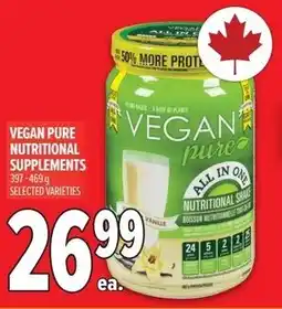 Metro Vegan pure nutritional supplements offer