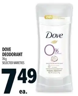 Metro Dove deodorant offer