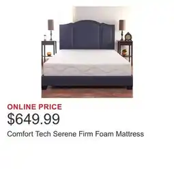 Costco Comfort Tech Serene Firm Foam Mattress offer