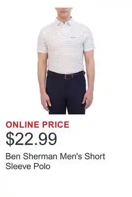 Costco Ben Sherman Men's Short Sleeve Polo offer
