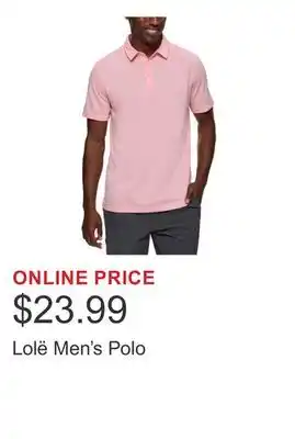 Costco Lolë Men's Polo offer