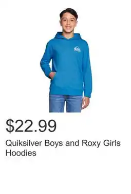 Costco Quiksilver Boys and Roxy Girls Hoodies offer