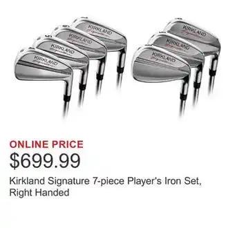 Costco Kirkland Signature 7-piece Player's Iron Set, Right Handed offer