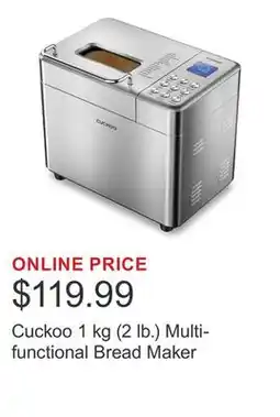 Costco Cuckoo 1 kg (2 lb.) Multi-functional Bread Maker offer