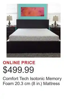 Costco Comfort Tech Isotonic Memory Foam 20.3 cm (8 in.) Mattress offer