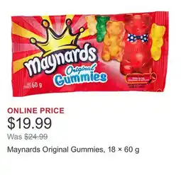 Costco Maynards Original Gummies, 18 × 60 g offer
