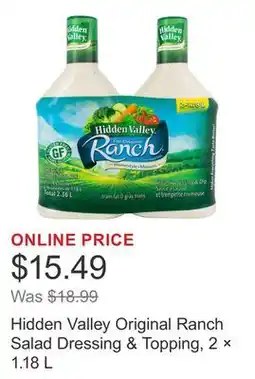 Costco Hidden Valley Original Ranch Salad Dressing & Topping, 2 × 1.18 L offer