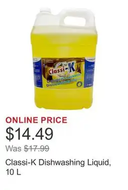 Costco Classi-K Dishwashing Liquid, 10 L offer