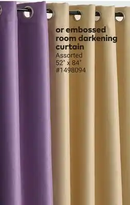 Giant Tiger Embossed room darkening curtain offer