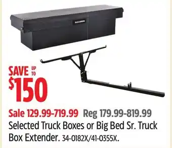 Canadian Tire Maximum Selected Truck Boxes or Big Bed Sr. Truck Box Extender offer