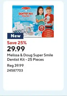 Staples Melissa & Doug Super Smile Dentist Kit - 25 Pieces offer